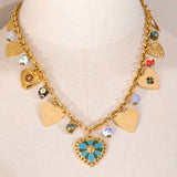Colorful heart necklace