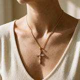 Celeste cross necklace