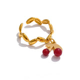 Cherry adjustable ring