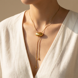 Onyx adjustable necklace