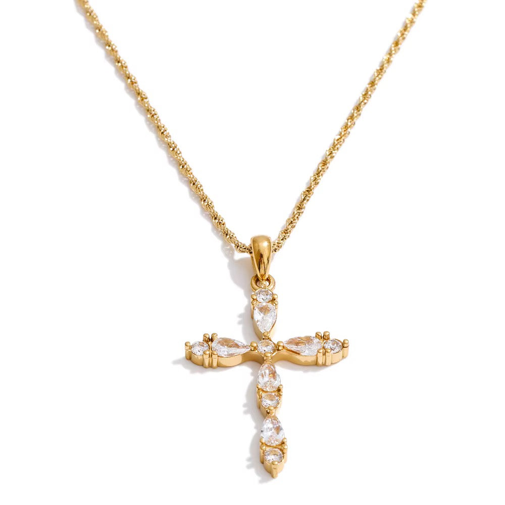 Celeste cross necklace