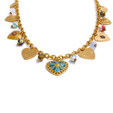 Colorful heart necklace