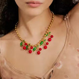 Chunky cherry necklace