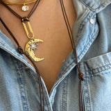 Moon star necklace