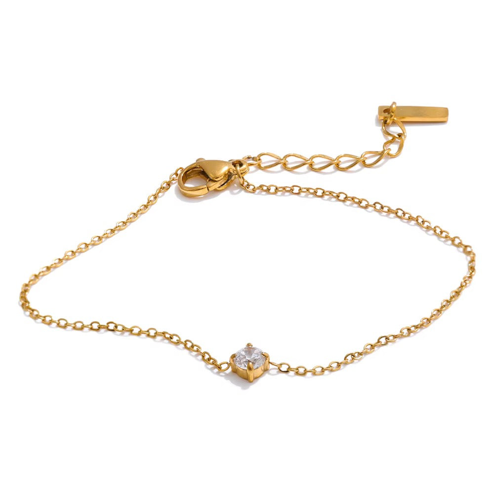 Dainty stone bracelet