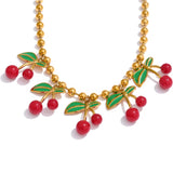 Chunky cherry necklace