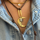 Moon star necklace