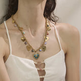 Colorful heart necklace