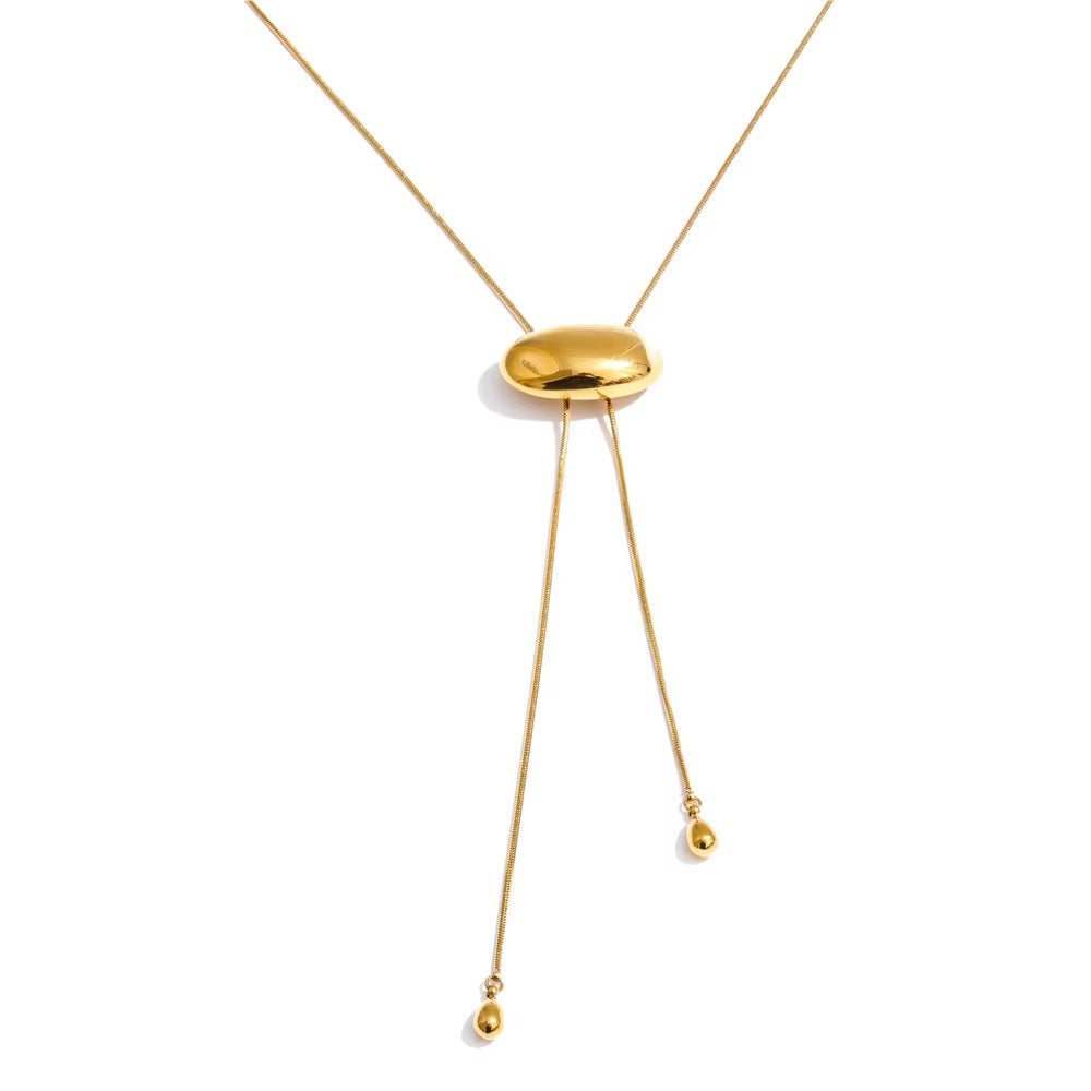 Onyx adjustable necklace