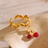 Cherry adjustable ring