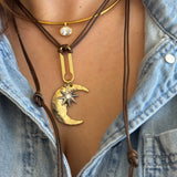 Moon star necklace
