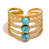 Turquoise adjustable ring
