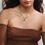 Jelly Fish Enamel Necklace