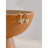 Shiny heart earrings