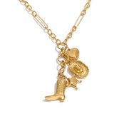Cowgirl gold necklace