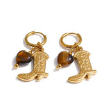 Girl boots earrings