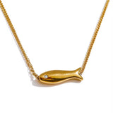 Dainty fish necklace