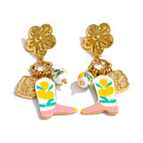 Colorful boots earrings