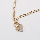Heart chain necklace