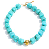 Acrylic square beads necklace