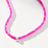 Color Natural Stone beaded necklace