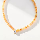 Color Natural Stone beaded necklace