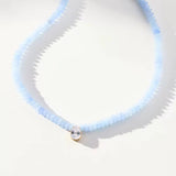 Color Natural Stone beaded necklace