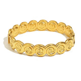 Shell gold bangle