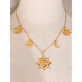 Multiple sun necklace