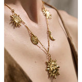 Multiple sun necklace