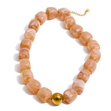 Acrylic square beads necklace