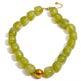 Acrylic square beads necklace