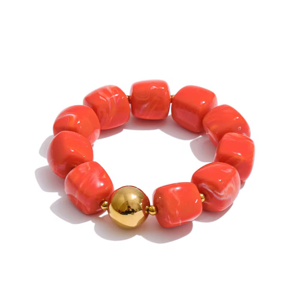 Acrylic beads bracelet
