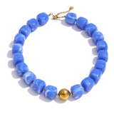Acrylic square beads necklace