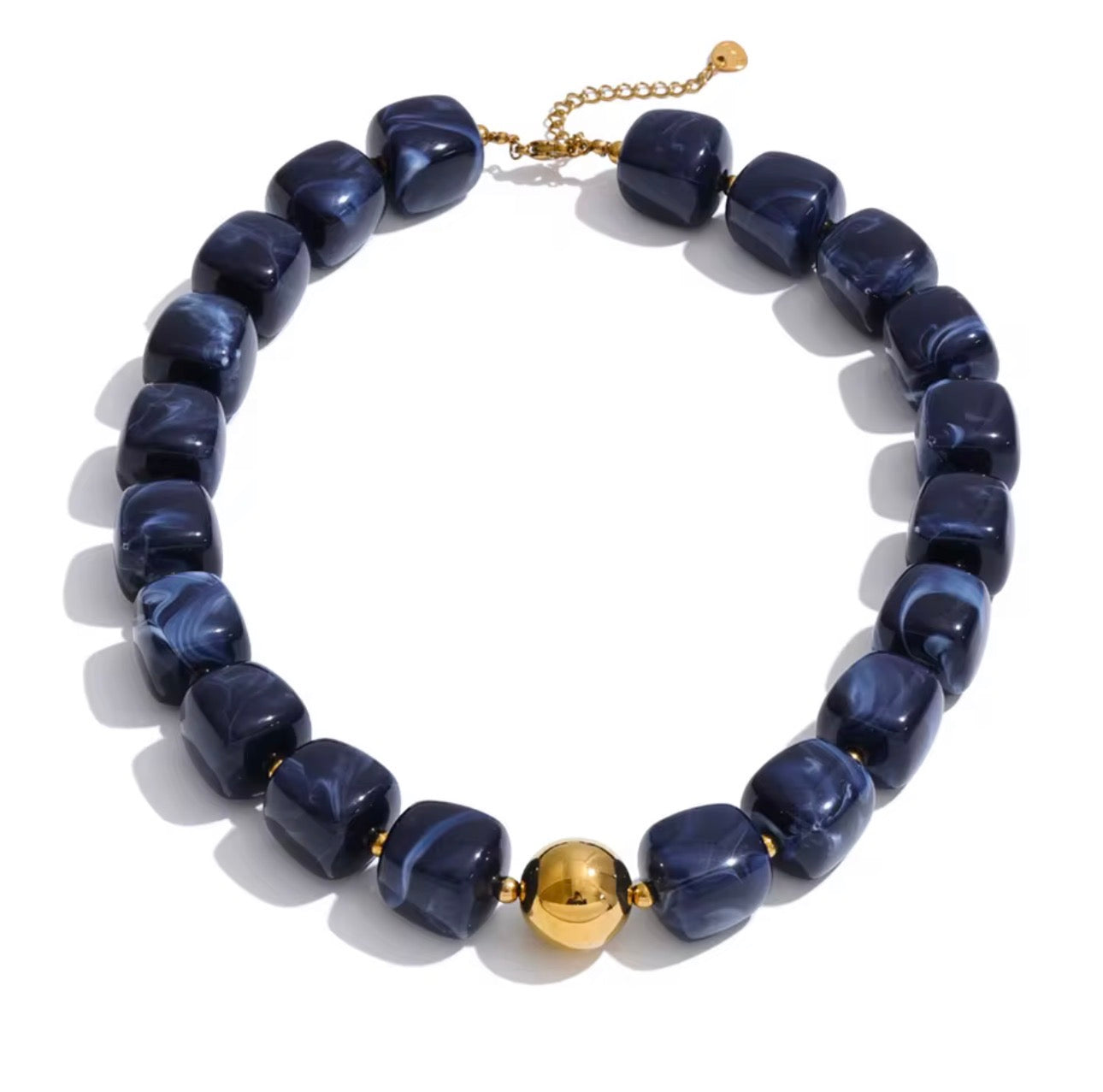 Acrylic square beads necklace