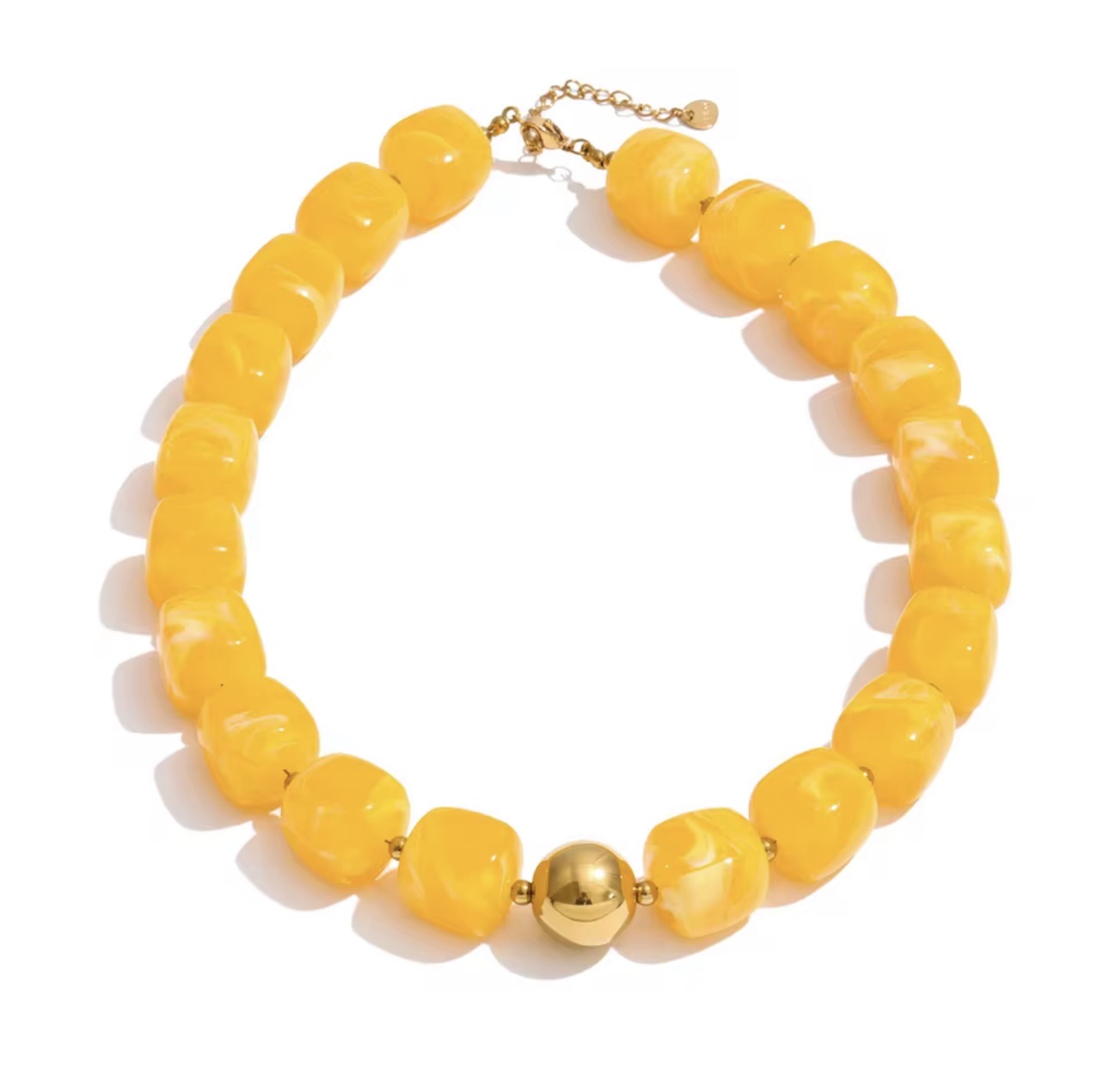 Acrylic square beads necklace