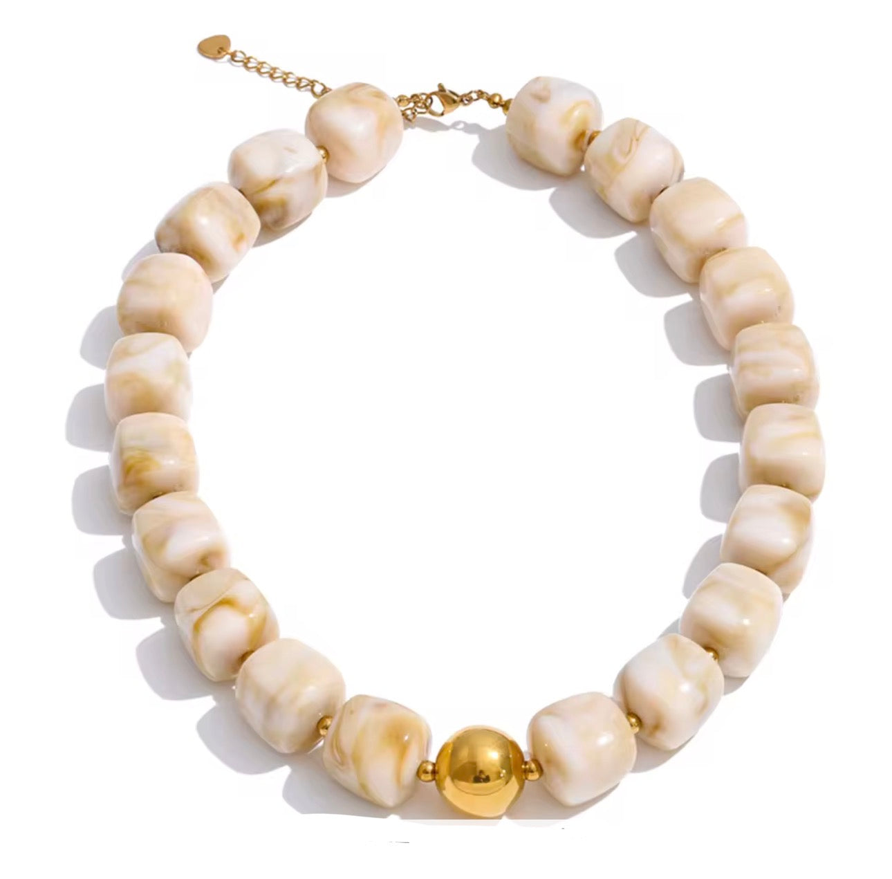 Acrylic square beads necklace