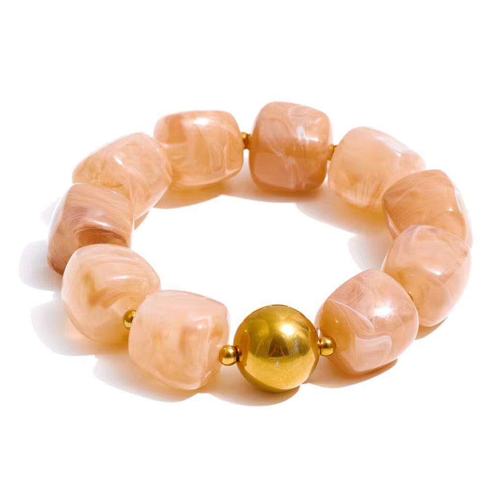 Acrylic bead bracelet