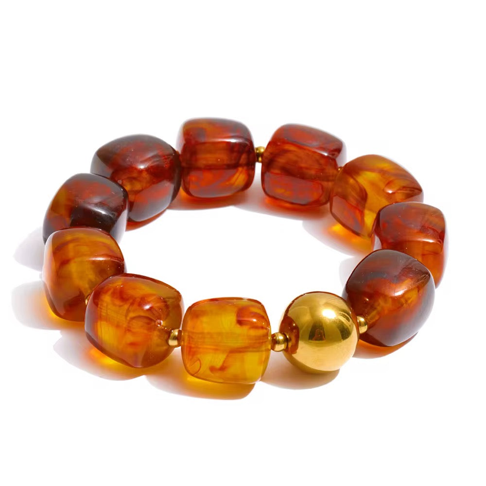 Acrylic bead bracelet