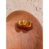 Brown Acrylic Earrings