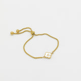 Clover initial bracelet