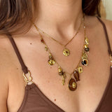 Ella layered charm necklace