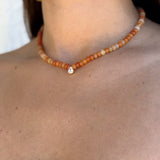 Color Natural Stone beaded necklace