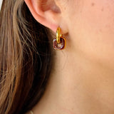 Burgundy earrings