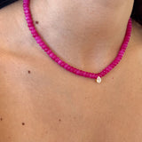 Color Natural Stone beaded necklace