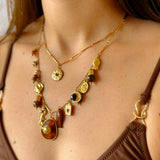 Ella layered charm necklace