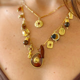 Ella layered charm necklace