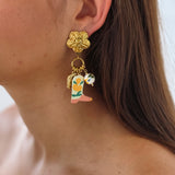 Colorful boots earrings