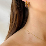 Burgundy earrings